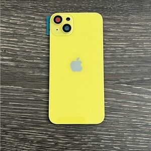 iPhone 14 Plus Back Glass Big Hole Replacement Part Assembly - Yellow